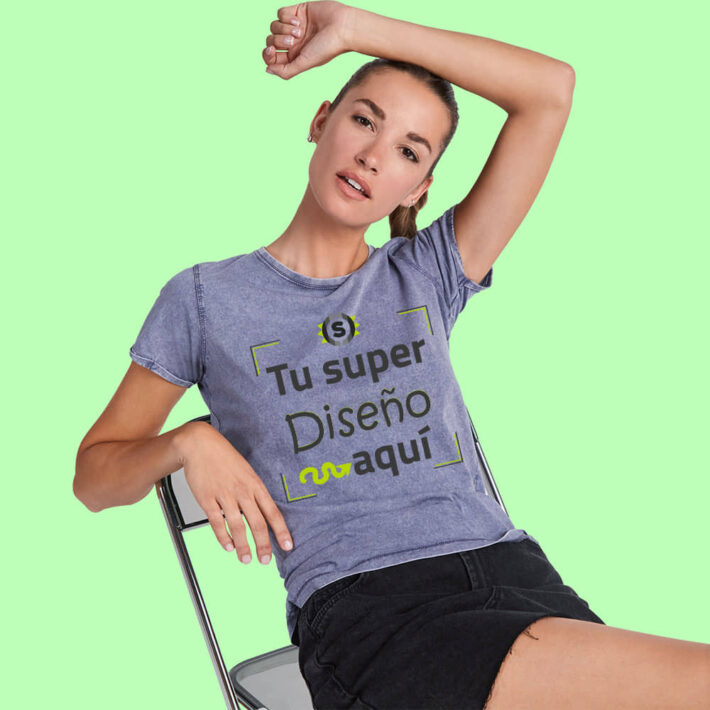 Camiseta efecto jean mujer - imagen 3
