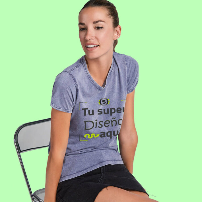 Camiseta efecto jean mujer - imagen 4
