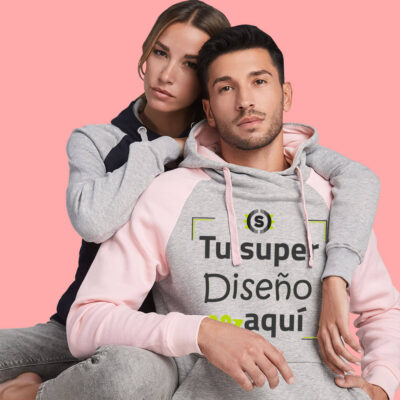 Sudadera Bicolor Con Capucha Unisex