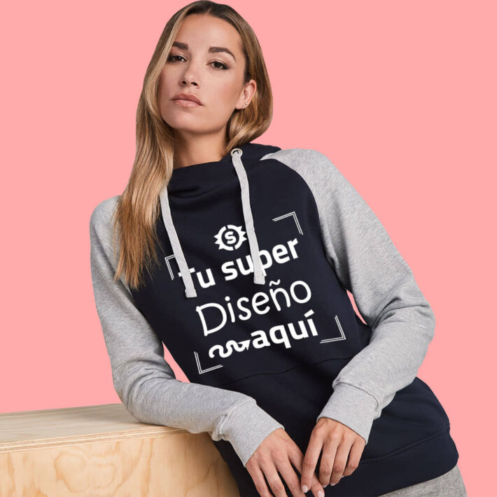 Sudadera bicolor con capucha unisex - imagen 3
