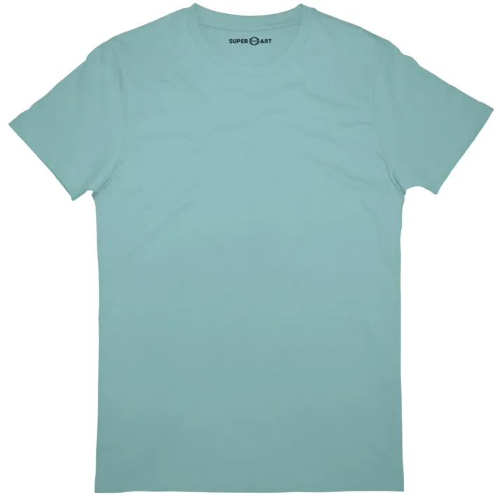 Camiseta premium en color azul lavado