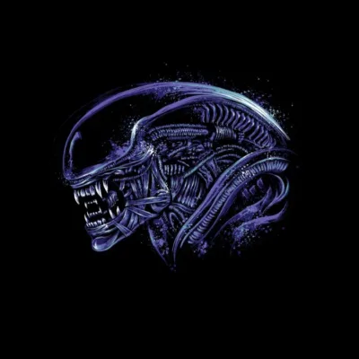 The monster xenomorfo purple