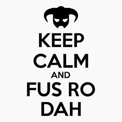 Skyrim Keep Calm Black