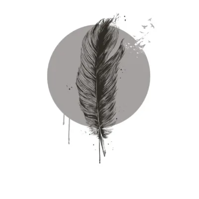 Feather in a circle II