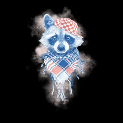 Rocco Raccoon Blue