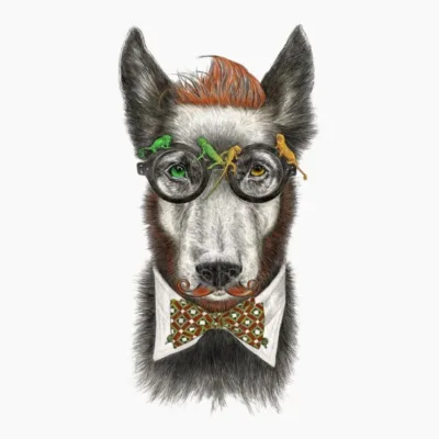Hipster Dog Color