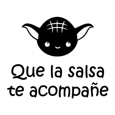 Que la salsa te acompañe. Fondo claro.