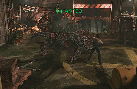 Billy Cohen enfrentándose a la Reina sanguijuela en Resident Evil 0