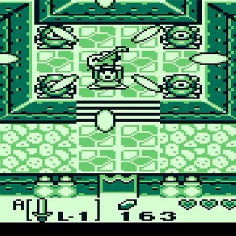 The Legend of Zelda Links Awakening, Link consiguiendo uno de los intrsumentos Sirena