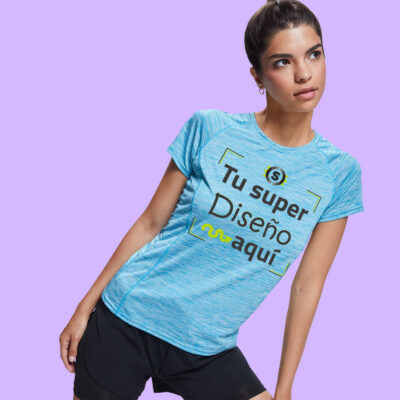 Alternative view of Camiseta Deportiva Jaspeada Mujer