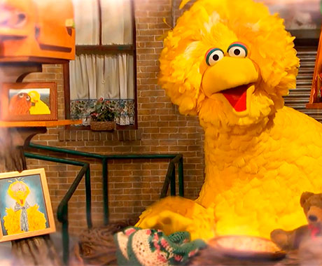 Imagen de Big Bird de Barrio Sésamo.