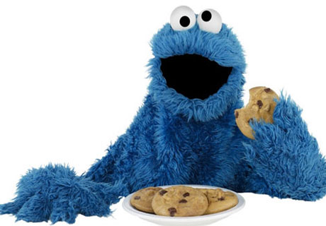 Imagen de Triki, el monstruo de las galletas en las serie Barrio Sesamo.