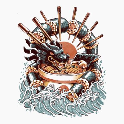 Ramen Sushi Dragon - White