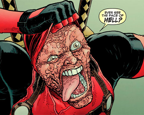 Deadpool enseñando su cara