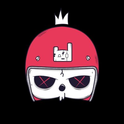 Skull with helmet