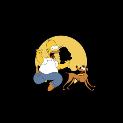Homer and Santa's Little Helper (Style Tintin)