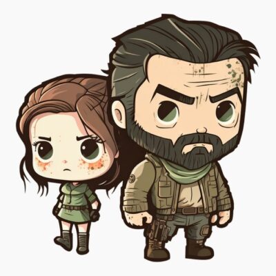 Chibi Joel and Ellie