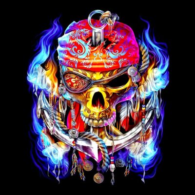 Pirate Skull and Anchor