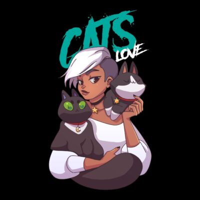 Cats Love Girl White Hair
