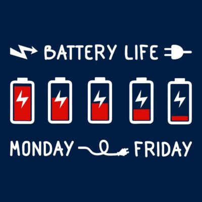 Battery life. Monday - Friday.