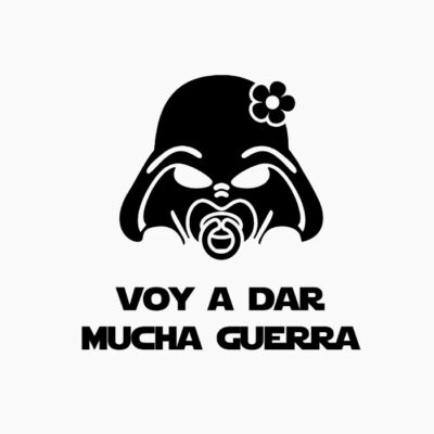Voy a dar mucha guerra. Niña. Fondo claro.