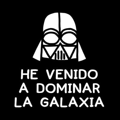 He venido a dominar la galaxia. Niño. Fondo oscuro.