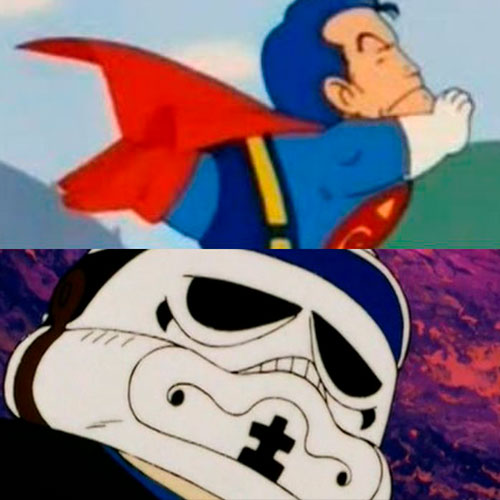 Parodia de superman y star wars en dr. Slump