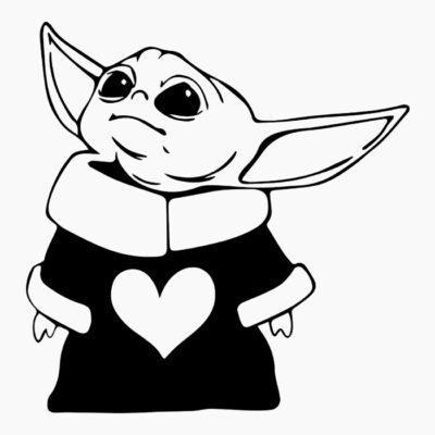 Baby Yoda Looking up