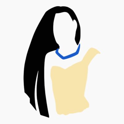 Pocahontas colourful silhouette