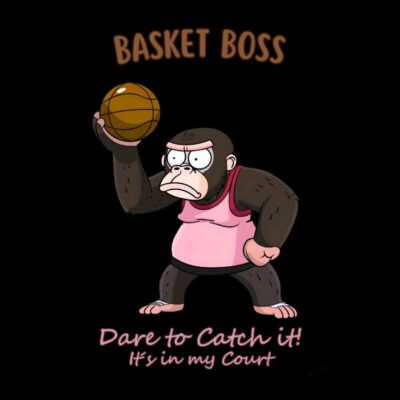 El gorila jugando al basket.
