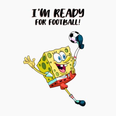 Bob esponja, spongebob, jugando al futbol