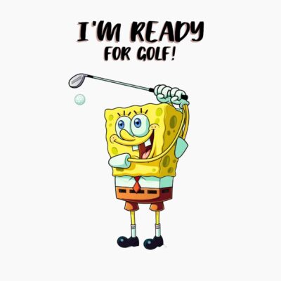 Bob esponja, spongebob, jugando al golf
