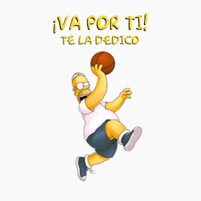 Los simpsons, Homer Simpson, jugando al basket, frase en español