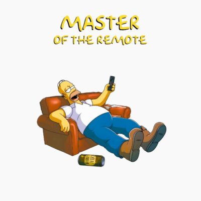 Los simpsons, Homer Simpson, sofá mando y cerveza, frase en inglés