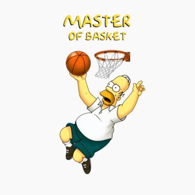 Los simpsons, Homer Simpson, jugando al baloncesto, frase en  inglés