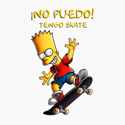 Los simpsons, Bart Simpson, haciendo skate, no puedo tengo skate