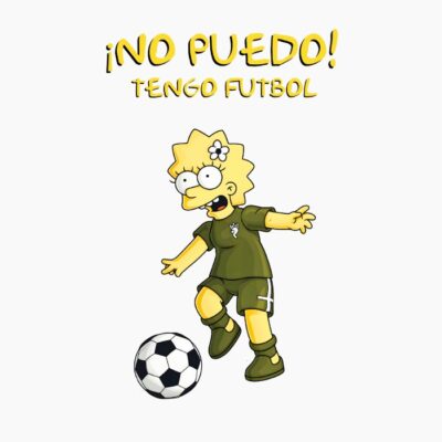 Los simpsons, Lisa Simpson, jugando al futbol, no puedo tengo futbol