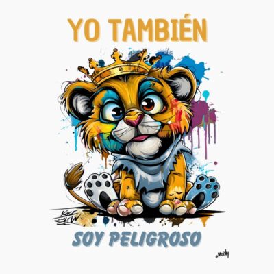 León con corona y cara de bueno, yo también soy peligroso