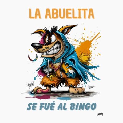 lobo consternado, la abuelita se fue al bingo