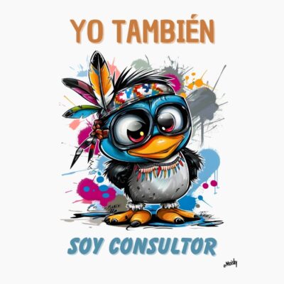 pinguino disfrazado de indio, yo también soy consultor
