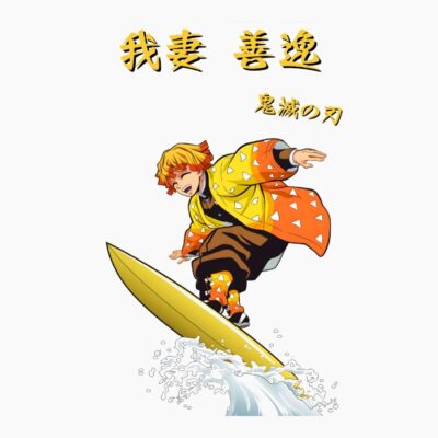 Zenitsu Agatsuma, Kimetsu No Yaiba, demon slayer, surfeando, japonés