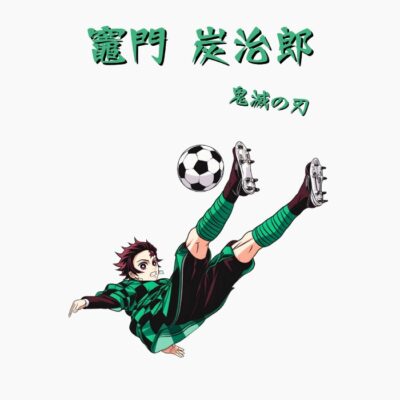 Tanjiro Kamado Kimetsu No Yaiba, demon slayer, jugando al futbol, japonés
