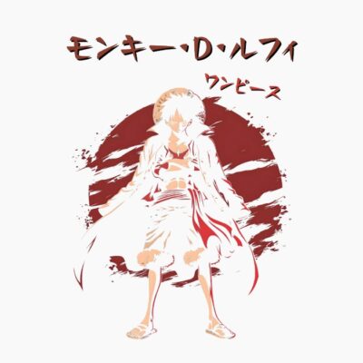 Monkey D. Luffy, One Piece, Meditative Pose, Red background, front view
