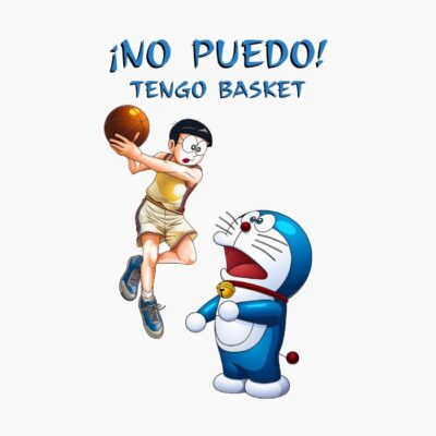 Nobita y Doraemon en un partido de Baloncesto