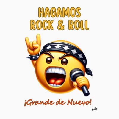 Emoji rockero: hagamos rock and roll grande de nuevo