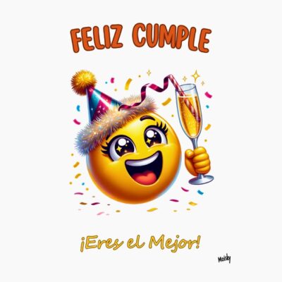 Emoji fiestero: feliz cumpleaños, eres el mejor