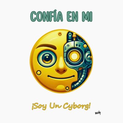 Emoji cyborg: confía en mi soy un cyborg.