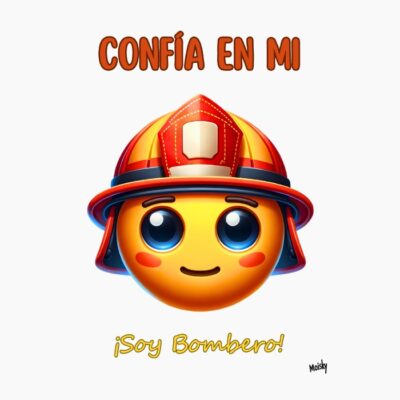 Emoji bombero: confía en mi soy bombero