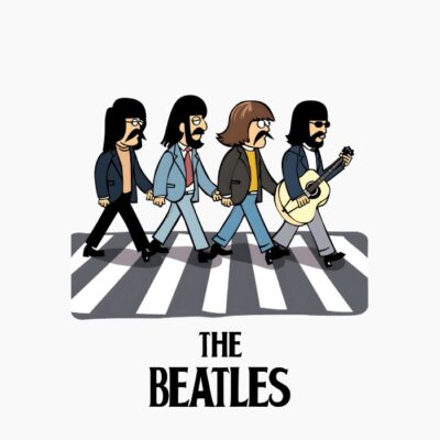 The beatles cartoonish style