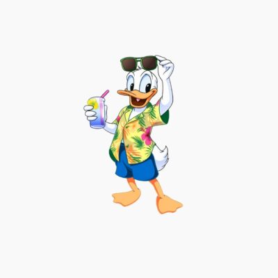 El pato Donald descansando de su ajetreada vida.